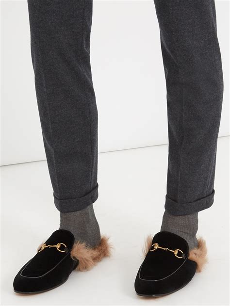 buy gucci fur loafers|gucci fur lined loafer.